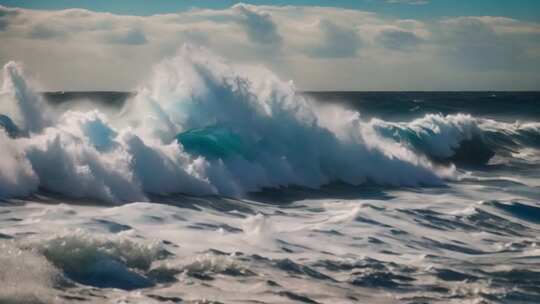 大海汹涌海浪特写