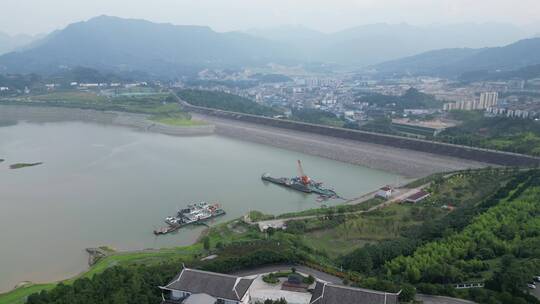 航拍湖北三峡大坝5A景区