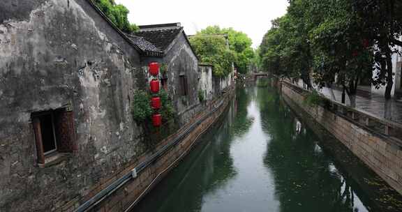 春天春雨清晨唯美慢生活古街苏州平江路