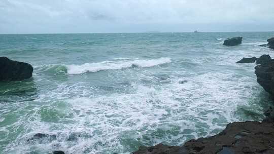 广西北海涠洲岛大海鳄鱼山旅游旅行风景升格