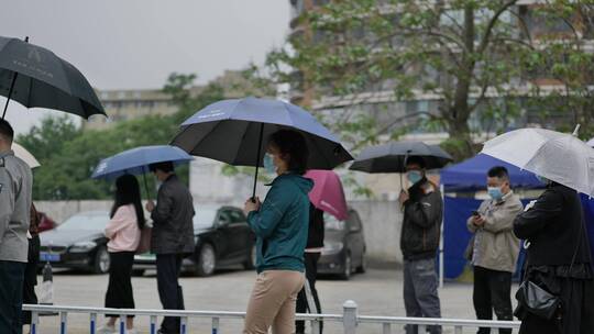 疫情期间核酸检测排队人流