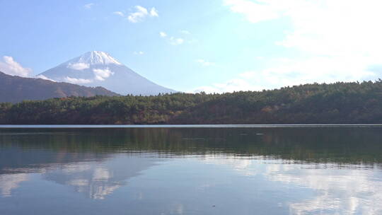 富士山天空背景-火山山-蓝色