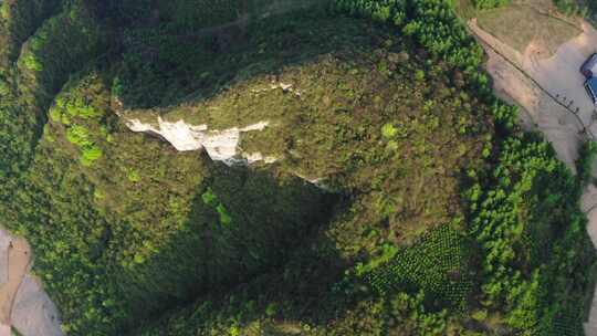 4k航拍恩施山丘悬崖大峡谷