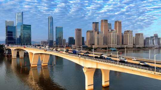 广州琶洲大桥珠江航拍