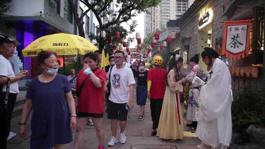 夜市 集市 逛街 古装