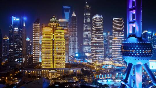 繁华上海夜景