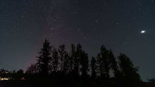 户外夜晚星空星河延时