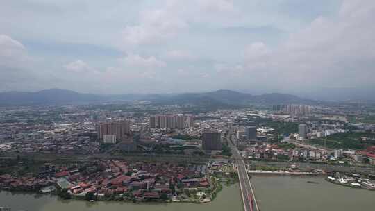 福建漳州城市大景航拍