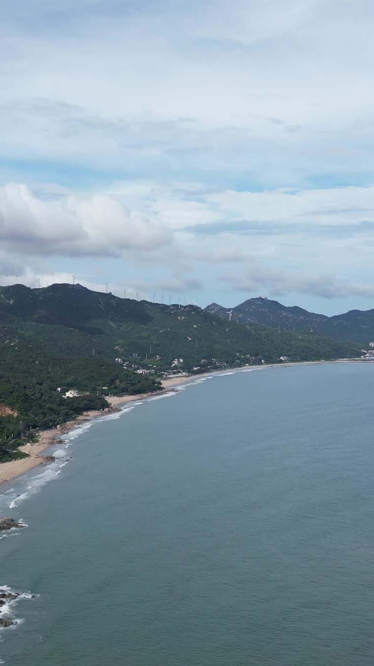 竖版视频广东汕头南澳岛十里银滩