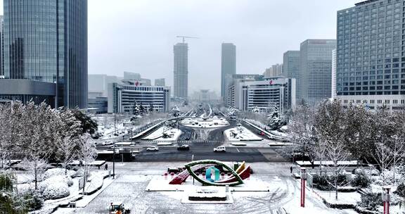 济南高新区雪景