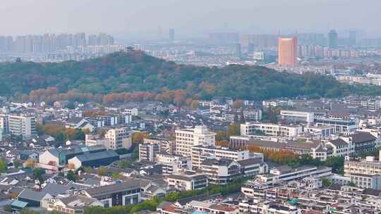 浙江绍兴越城区高楼大厦航拍摩天大楼城市风