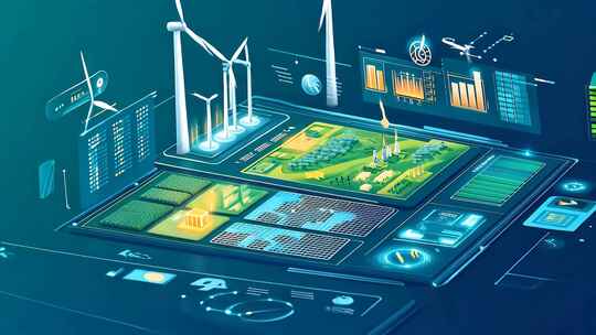 智慧能源绿色科技未来图景科技监控数据分析