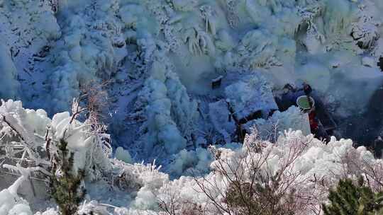 冰雪世界，九如山冰瀑