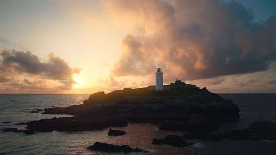 灯塔，海岸，海洋，天空