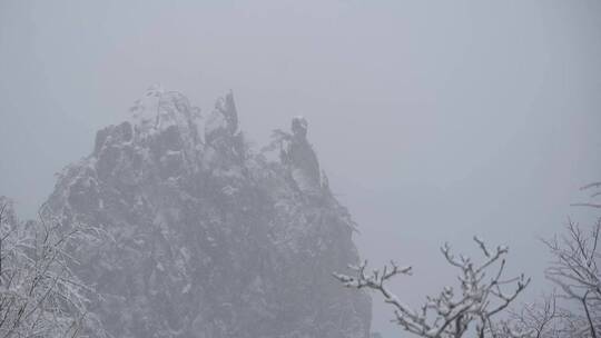 黄山 雪景 雾凇视频素材模板下载
