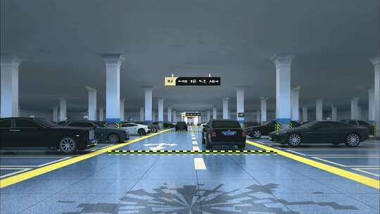3D三维地下停车场视频素材模板下载