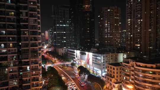 厦门 湖滨西路 大西洋海景城 天虹 夜景航拍