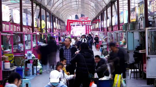 吃饭小吃街 城中村 路边摊快餐路边摊