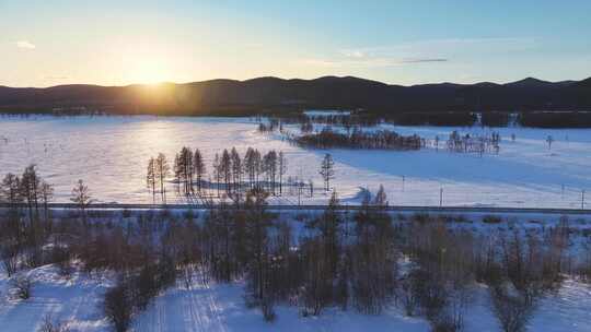 大兴安岭漠河林场加漠公路航拍4K风景