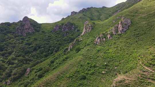 北京门头沟灵山自然风景区东灵山航拍