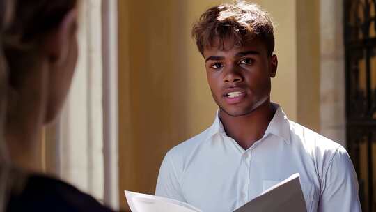 商务人士严肃沟通交流讨论方案