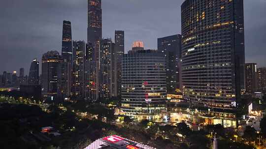 广州天河珠江新城CBD夜景