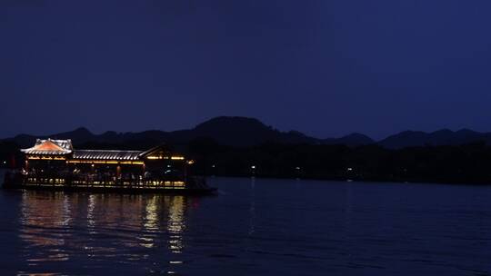 杭州西湖风景区夜景