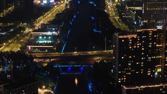 杭州拱墅区上塘河夜景