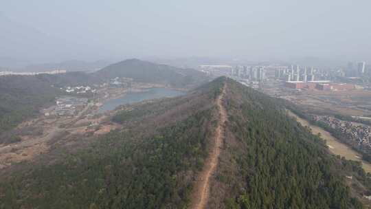 武汉洪山区石门峰纪念公园航拍