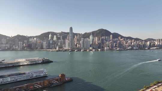 香港维多利亚港航拍