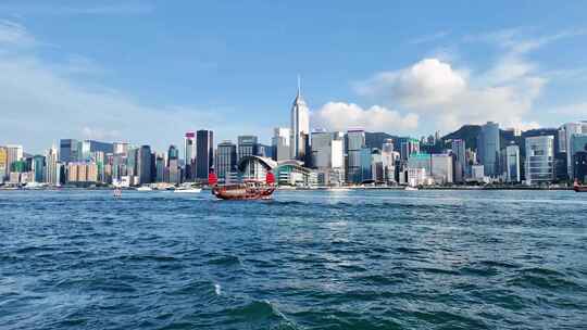 实拍香港维多利亚港