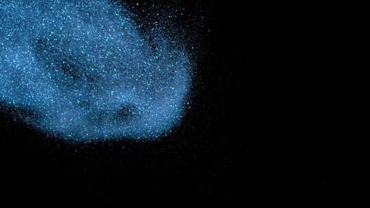 蓝色粒子颗粒光斑闪烁 (3)