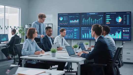 商务人士团队会议场景