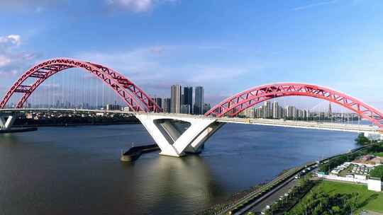 广州新光大桥 桥上车流视频素材模板下载