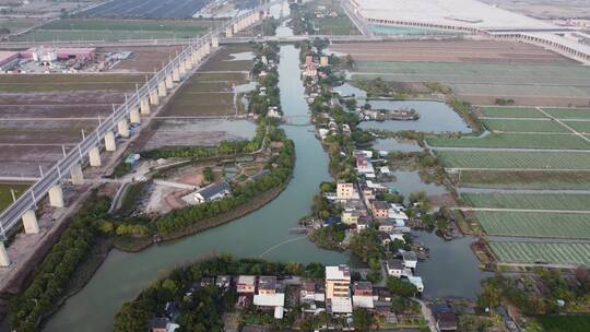 广东省广州市南沙区城市风光航拍