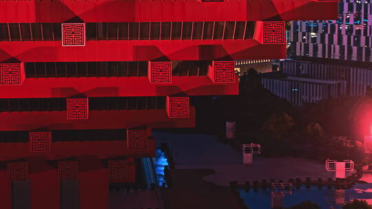 【原创4K】航拍夜间世博源中国馆