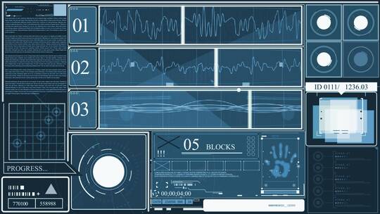 科技屏幕UI未来交互科幻智能界面 (3)视频素材模板下载