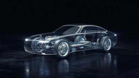 电动汽车透视概念展示【4K】