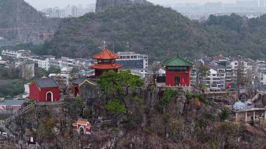 桂林独秀峰王城景区航拍