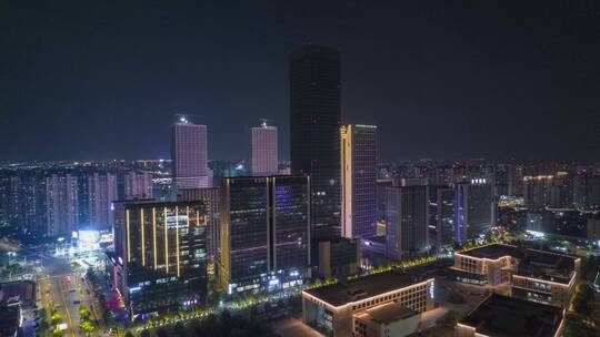 泰州市中心金融中心-夜景延时