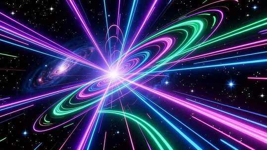 光速光线穿梭隧道穿梭科技光线科技4K