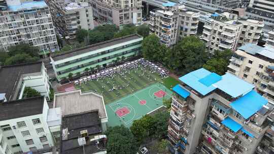 武汉江岸区博雅小学航拍