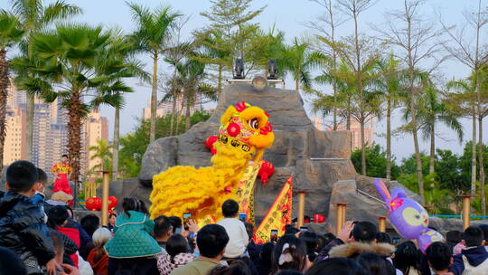 春节过年舞狮醒狮