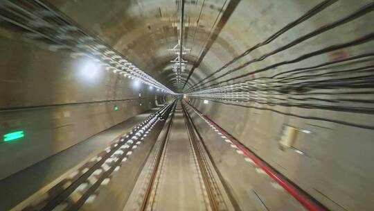 地铁隧道穿越视频素材模板下载
