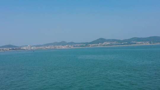 蓝色海洋大海海屿浪花风景航拍