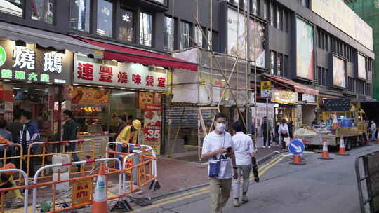 香港铜锣湾街景人流视频素材模板下载