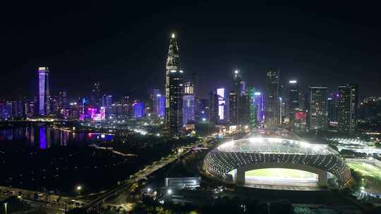 深圳湾体育馆夜景