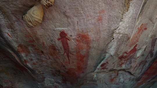 史前原始洞穴艺术绘画视频素材模板下载