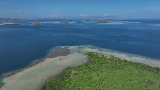 印尼东努沙登加拉海岸线航拍自然风光