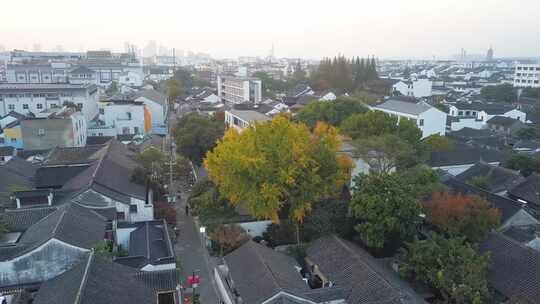 苏州平江路航拍江南水乡空镜素材